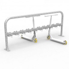 srd20 double sided scooter rack for 20 scooters
