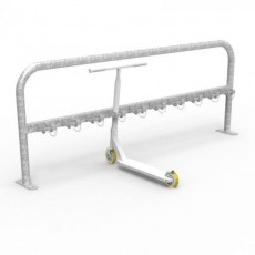 srs10 single sided scooter rack for 10 scooters