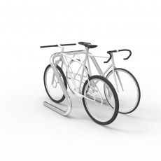 expo 2704 stainless bike rack 3 5 capacity bikes perspective